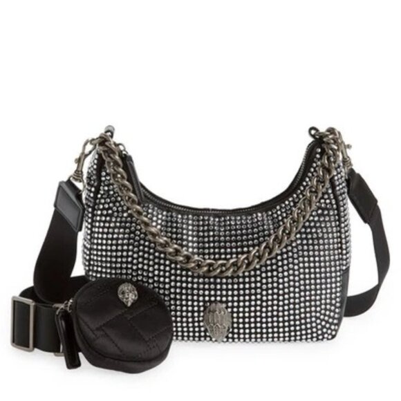 Kurt Geiger Handbags - Kurt Geiger London Recycled Nylon Multi Crossbody Rhinestones - Black Crystal